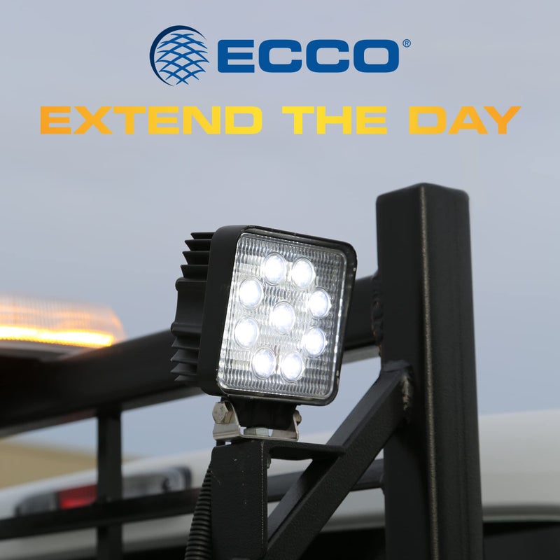 ECCO E92006 Flood Light 9 Led, Flood Beam, Square, 1 Bolt Mount, 12 24 Volt - Image 4